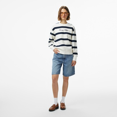  Tommy Hilfiger Denim Lana Bermuda Kadın 5 Cepli Mavi Şort