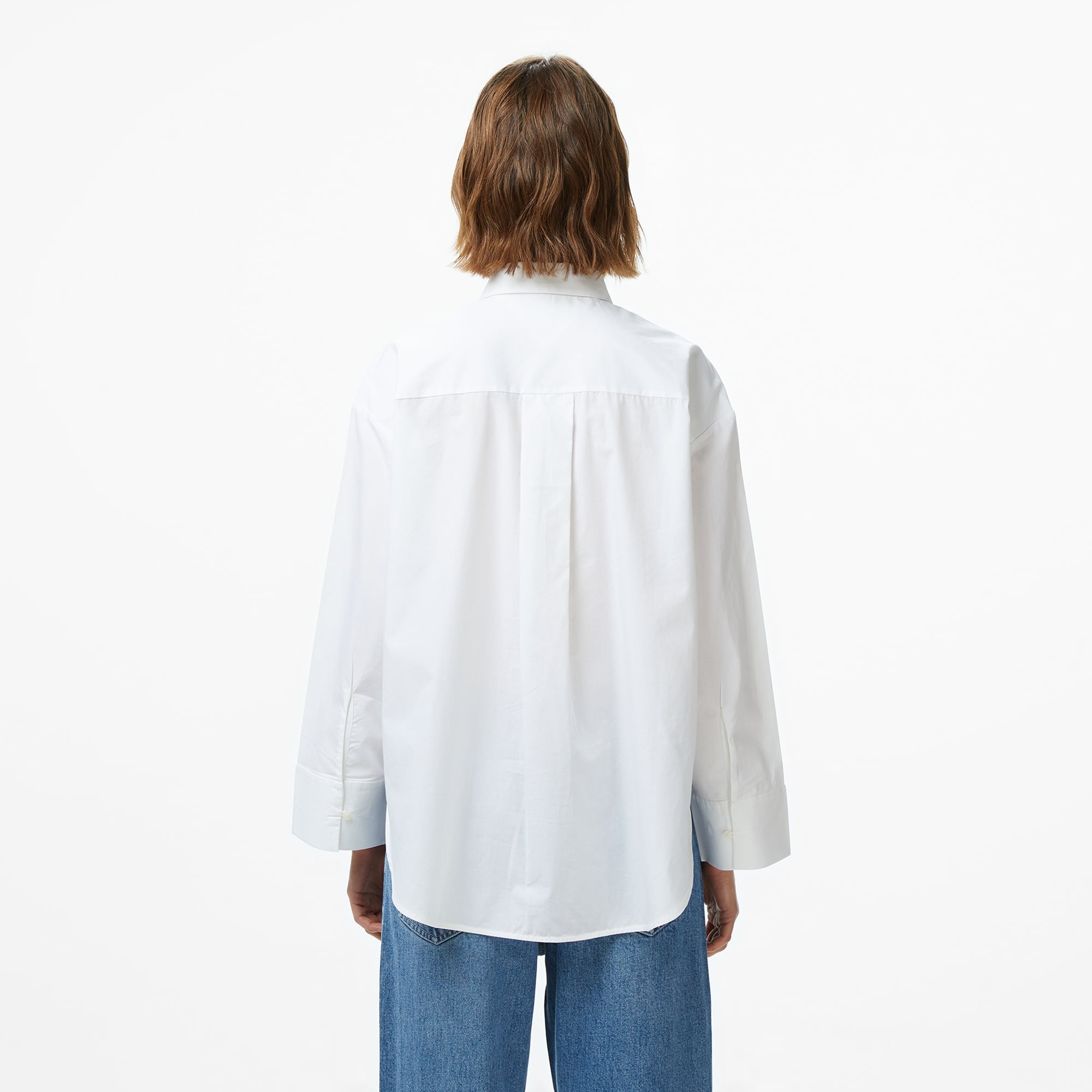 Tommy Hilfiger Essentials Poplin New Easy Kadın Beyaz Gömlek