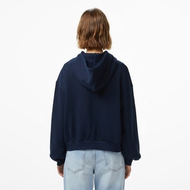  Tommy Hilfiger Classic Script Terry Kadın Lacivert Hoodie