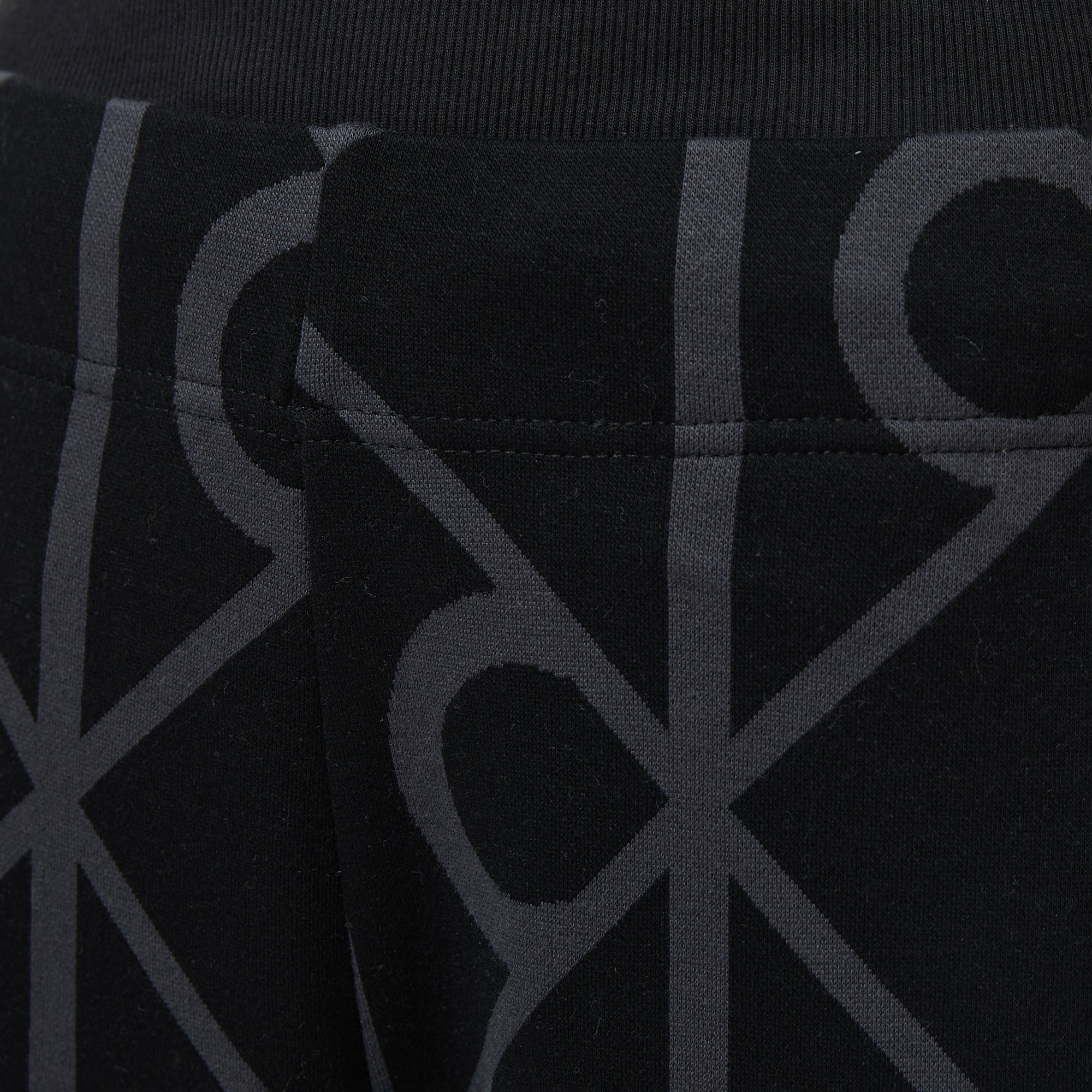 Calvin Klein Emblem Jacquard Kadın Siyah Eşofman Altı