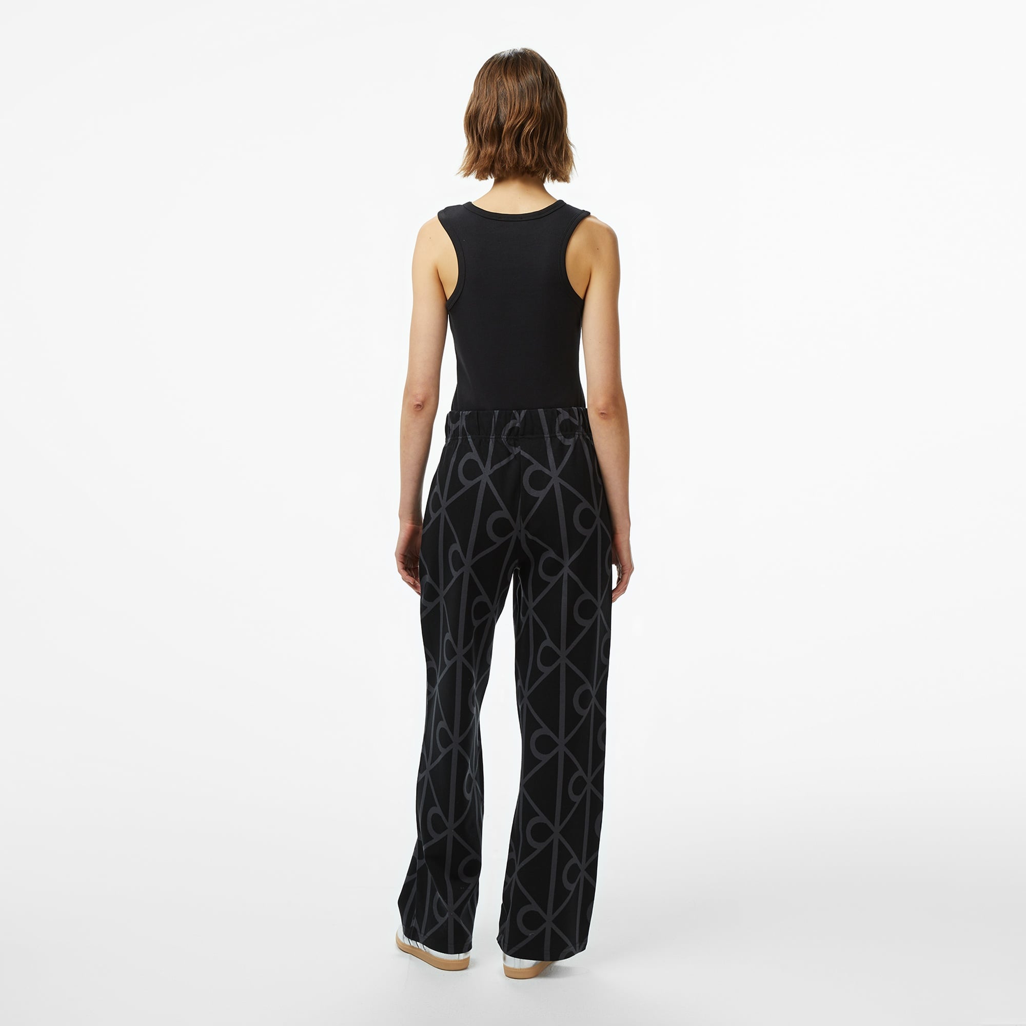 Calvin Klein Emblem Jacquard Kadın Siyah Eşofman Altı