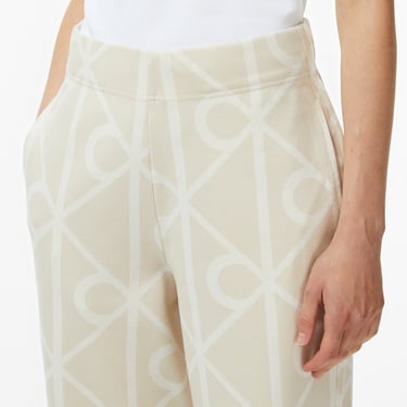  Calvin Klein Emblem Jacquard Kadın Haki Eşofman Altı