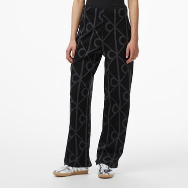  Calvin Klein Emblem Jacquard Kadın Siyah Eşofman Altı