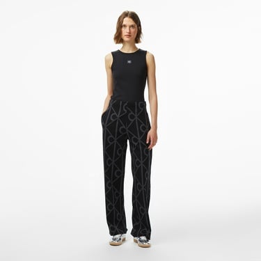  Calvin Klein Emblem Jacquard Kadın Siyah Eşofman Altı