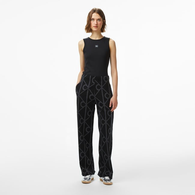  Calvin Klein Emblem Jacquard Kadın Siyah Eşofman Altı