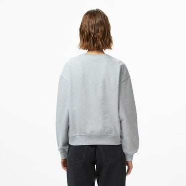  Calvin Klein Monologo French Terry Kadın Gri Sweatshirt