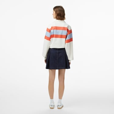  Calvin Klein Pleated Denim Classic Kadın Mavi Etek