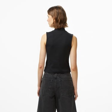  Calvin Klein Woven Label Kadın Siyah T-Shirt