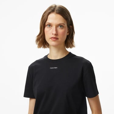  Calvin Klein Classic Logo Kadın Siyah T-Shirt