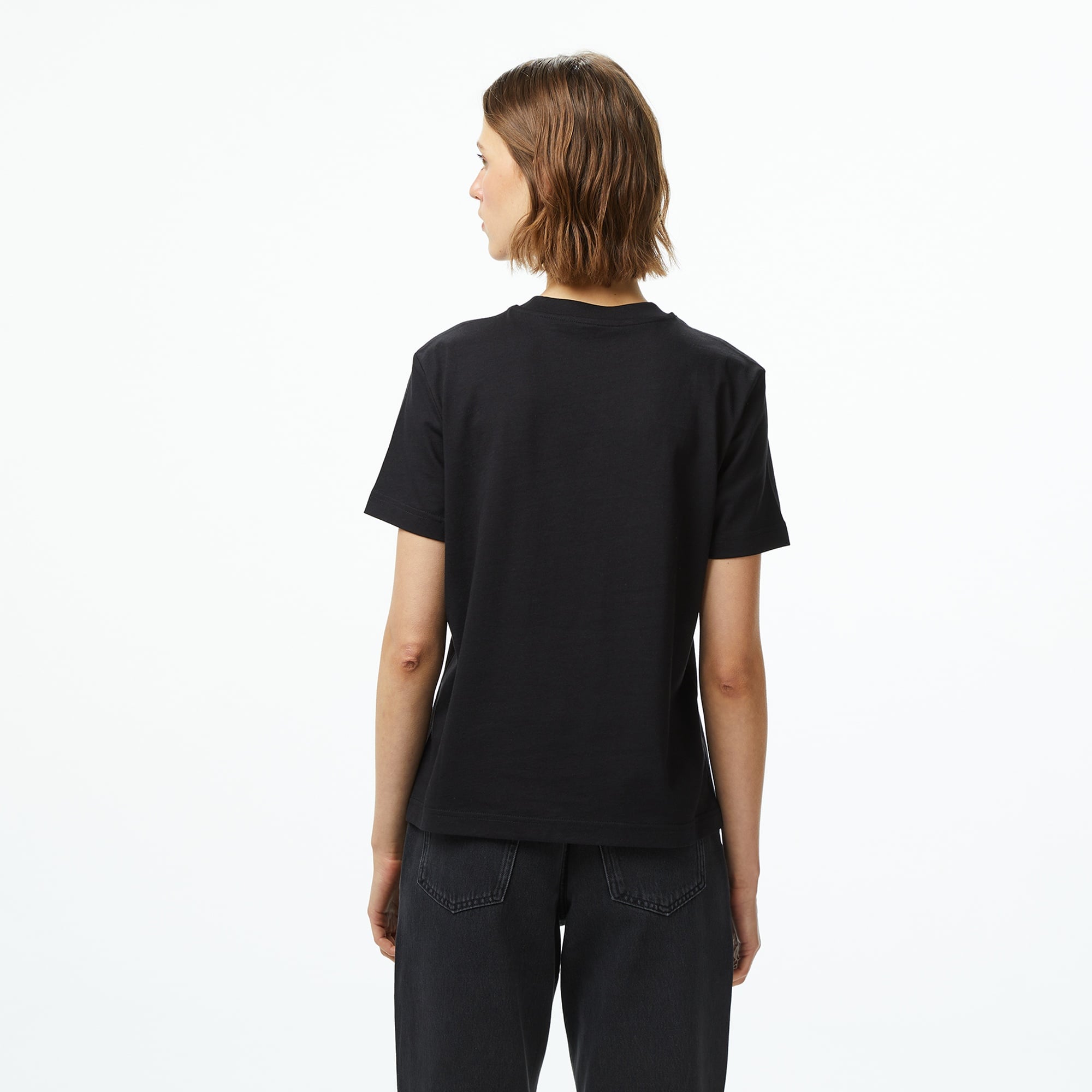 Calvin Klein Classic Logo Kadın Siyah T-Shirt