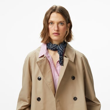  Tommy Hilfiger Cotton Kadın Trençkot Bej Trençkot