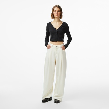  Calvin Klein Woven Label Kadın Siyah Triko