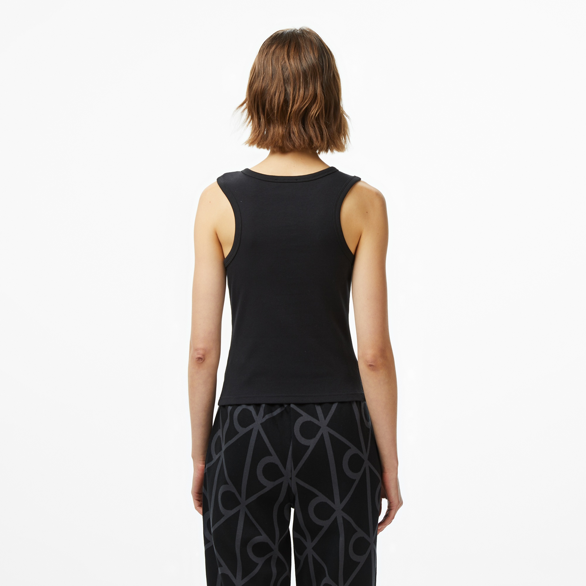 Calvin Klein Woven Label Kadın Siyah T-Shirt