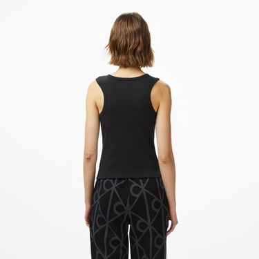  Calvin Klein Woven Label Kadın Siyah T-Shirt