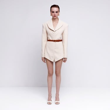  Fabby Kadın Krem Tulum