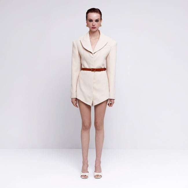  Fabby Kadın Krem Tulum