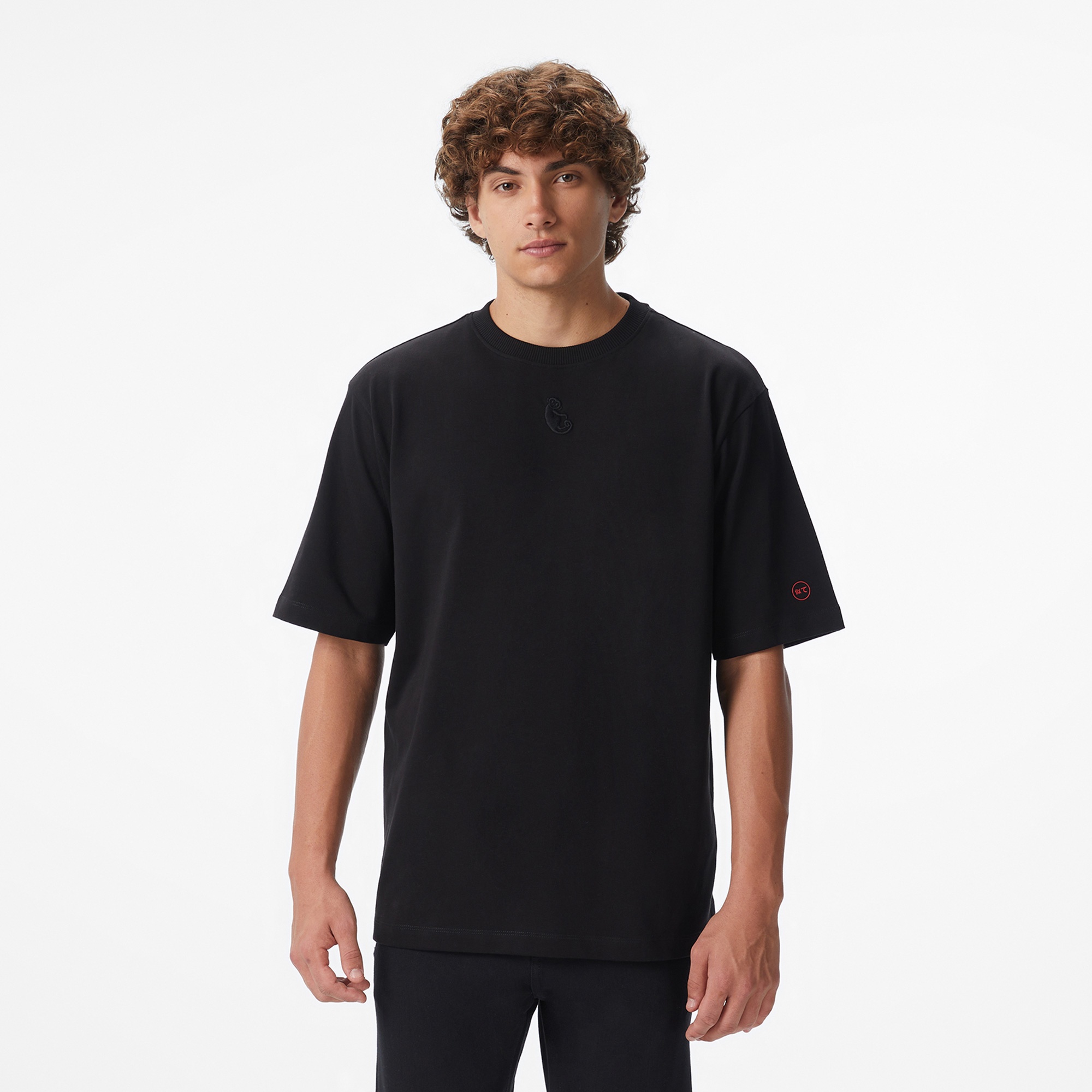 UNITED4 x Monkey Project 7 Rules Unisex Siyah T-Shirt