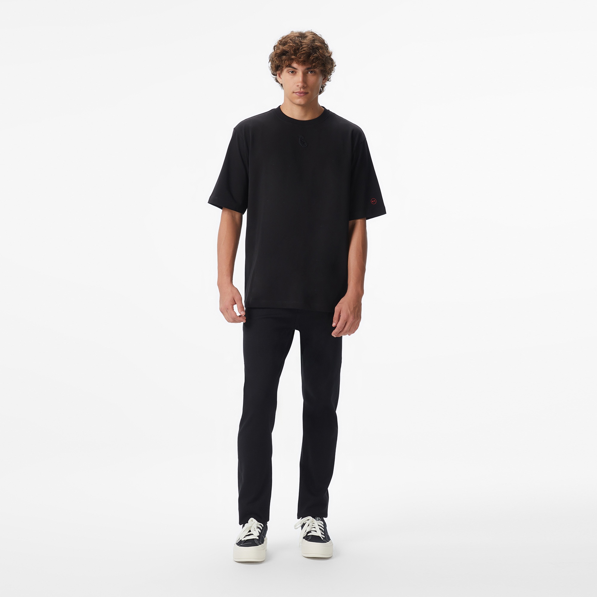 UNITED4 x Monkey Project 7 Rules Unisex Siyah T-Shirt