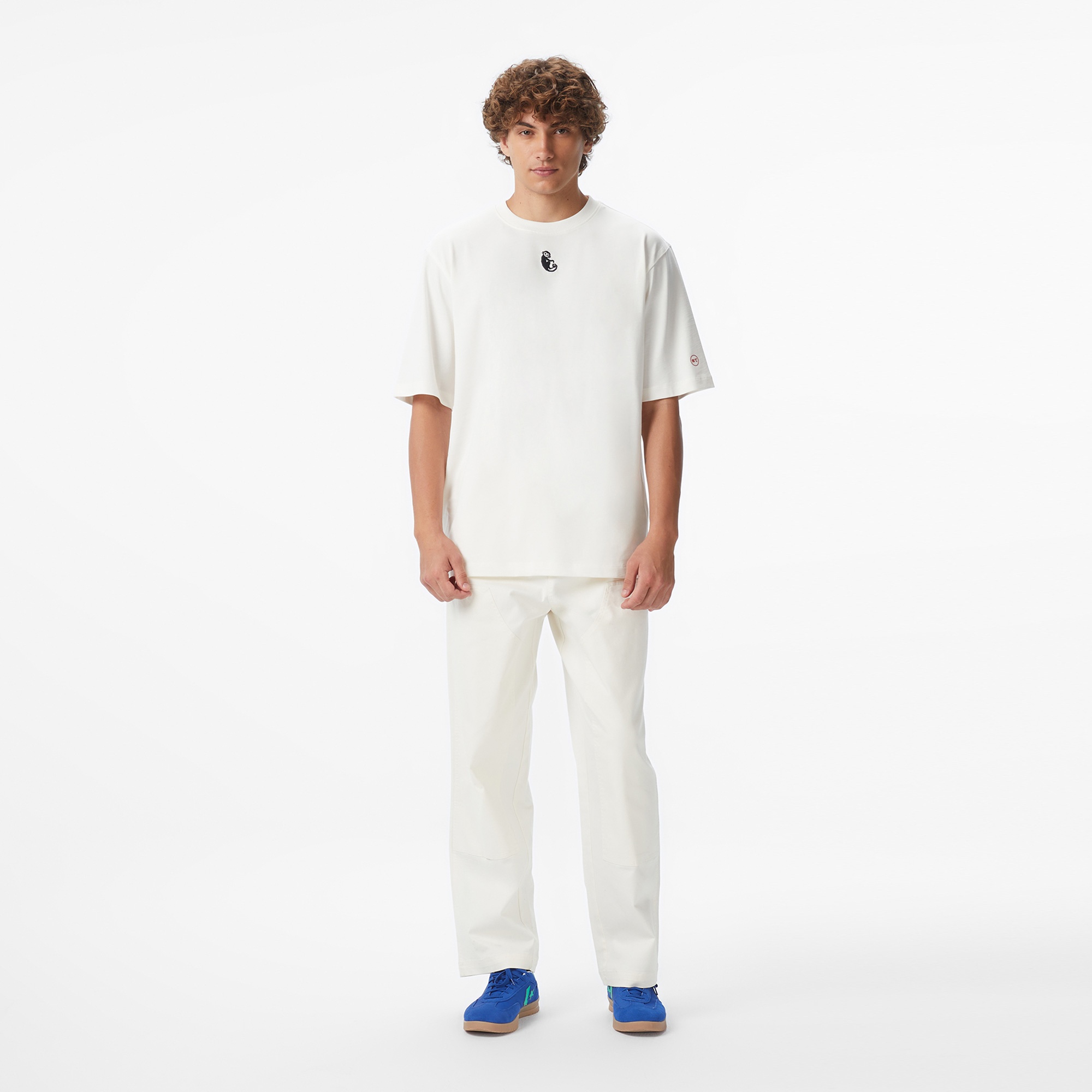 UNITED4 x Monkey Project 7 Rules Unisex Beyaz T-Shirt