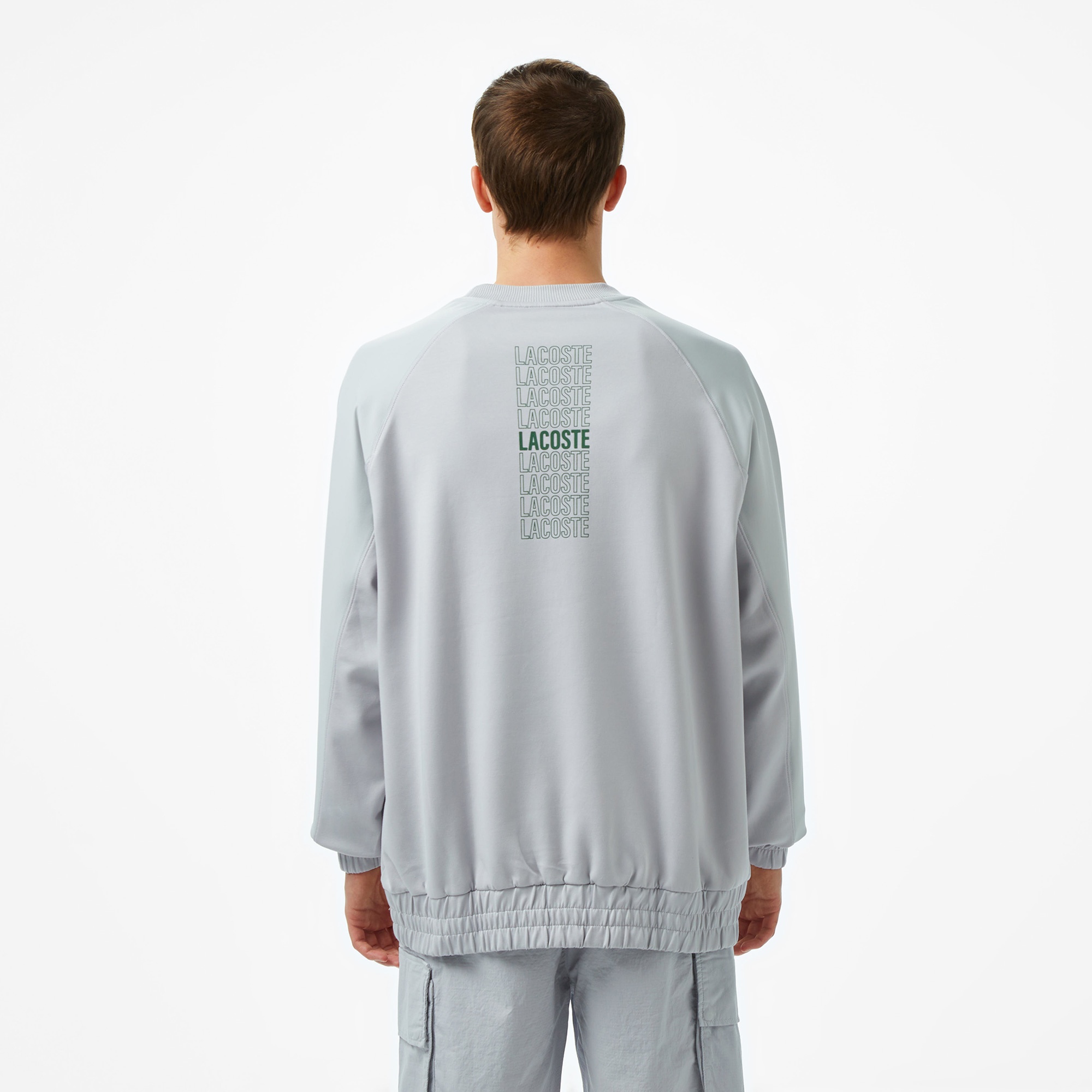 Lacoste House of SuperStep x Lacoste Erkek Gri Sweatshirt