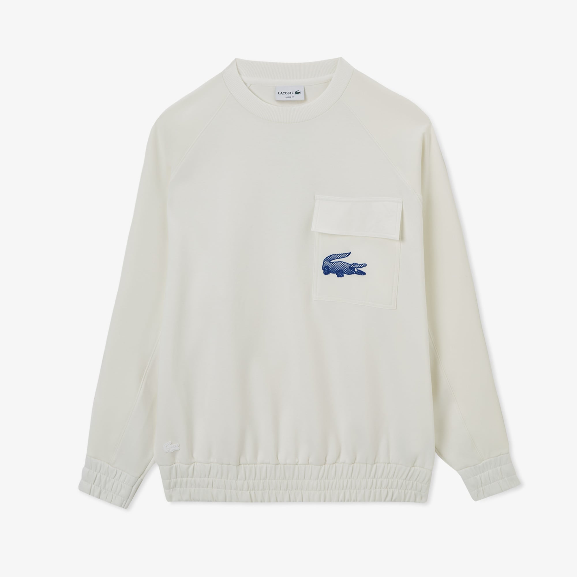 Lacoste House of SuperStep x Lacoste Erkek Beyaz Sweatshirt