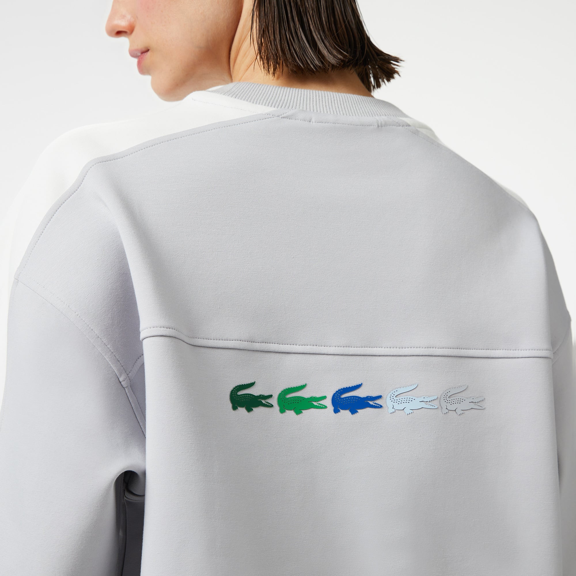 Lacoste House of SuperStep x Lacoste Kadın Gri Sweatshirt
