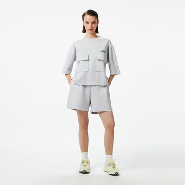  Lacoste House of SuperStep x Lacoste Kadın Gri Sweatshirt