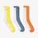 UNITED4 Unisex Sarı - Turuncu - Mavi 3'lü Soket Çorap
