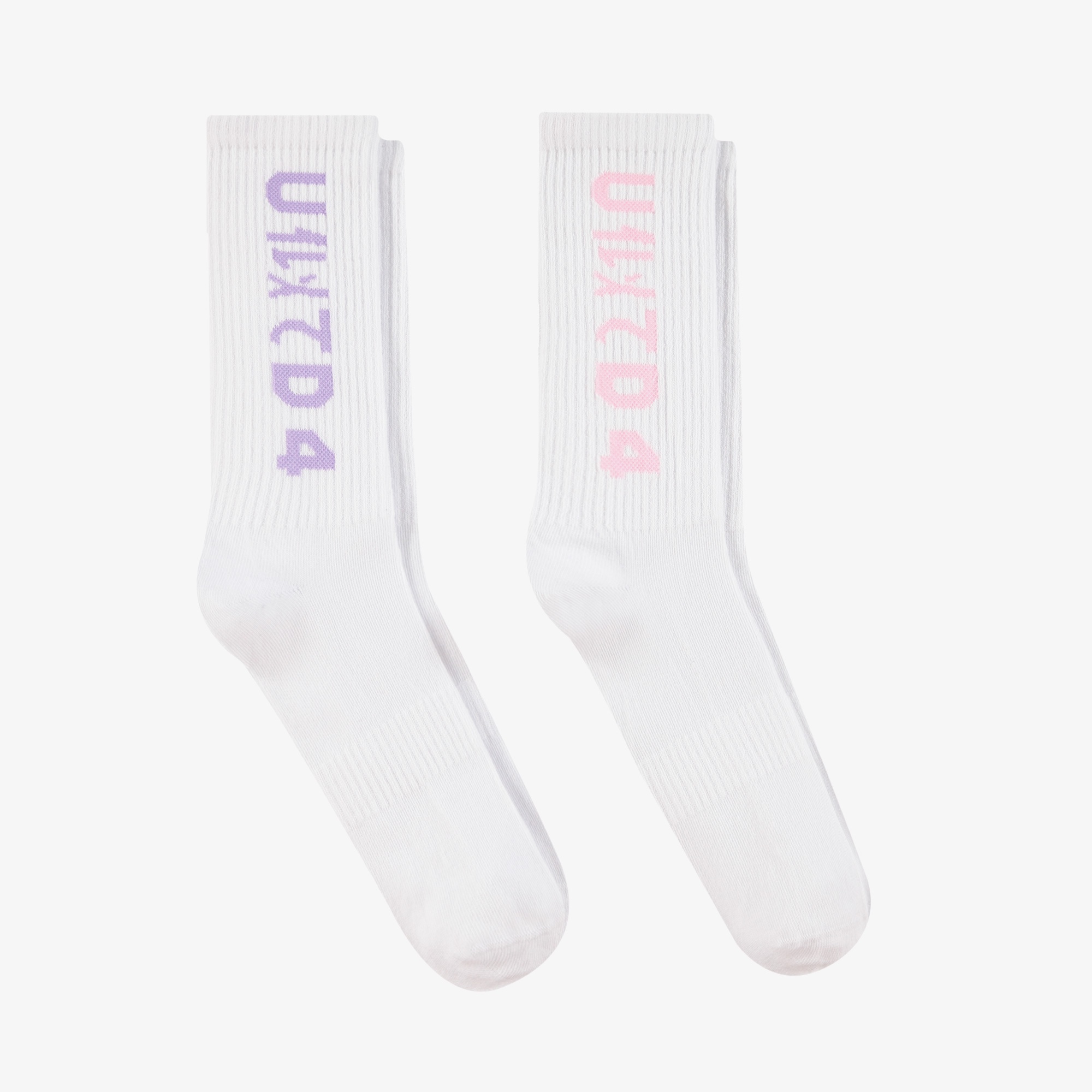 UNITED4 Unisex Beyaz 2'li Soket Çorap