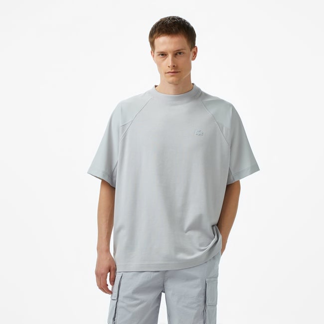  Lacoste House of SuperStep x Lacoste Erkek Gri T-Shirt