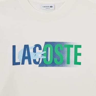  Lacoste House of SuperStep x Lacoste Erkek Beyaz T-Shirt