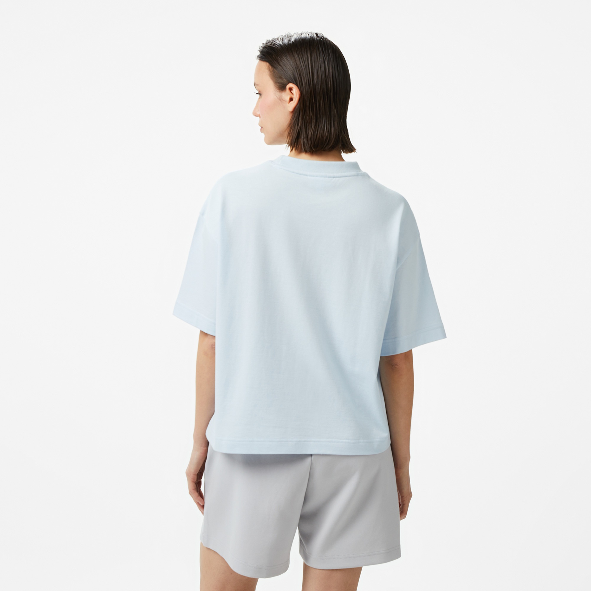 Lacoste House of SuperStep x Lacoste Kadın Mavi T-Shirt