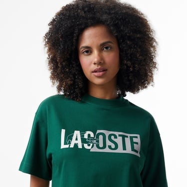  Lacoste House of SuperStep x Lacoste Kadın Yeşil T-Shirt