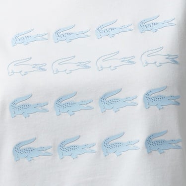  Lacoste House of SuperStep x Lacoste Kadın Beyaz T-Shirt
