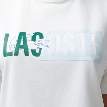  Lacoste House of SuperStep x Lacoste Kadın Beyaz T-Shirt