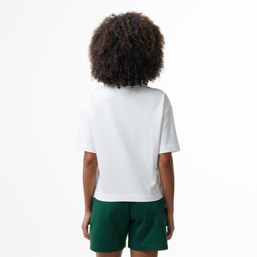  Lacoste House of SuperStep x Lacoste Kadın Beyaz T-Shirt