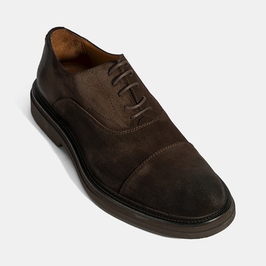  Erkek Kahve Bağcıklı Süet Günlük Ayakkabı