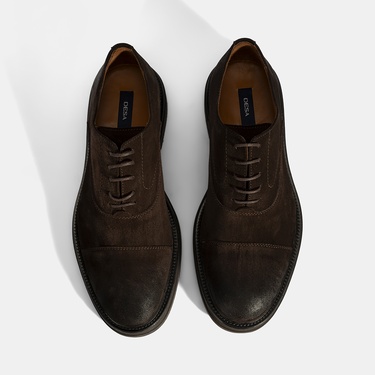  Erkek Kahve Bağcıklı Süet Günlük Ayakkabı