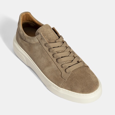  Erkek Kahve Bağcıklı Deri Günlük Ayakkabı