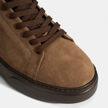  Erkek Kahve Bağcıklı Deri Günlük Ayakkabı