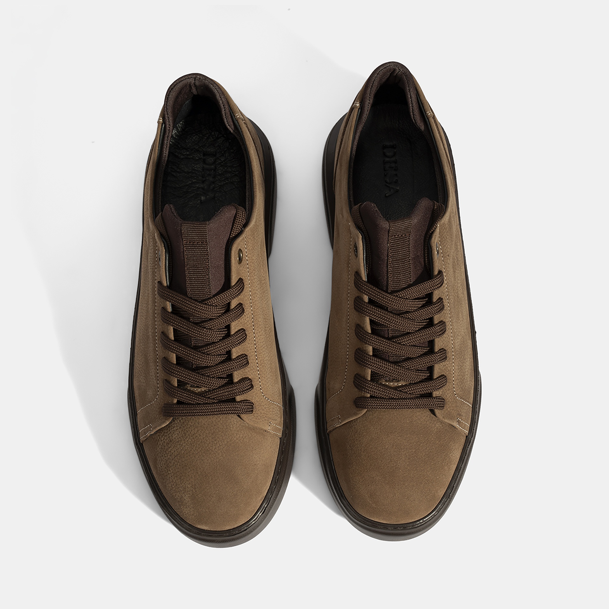 Erkek Kahve Bağcıklı Deri Günlük Ayakkabı