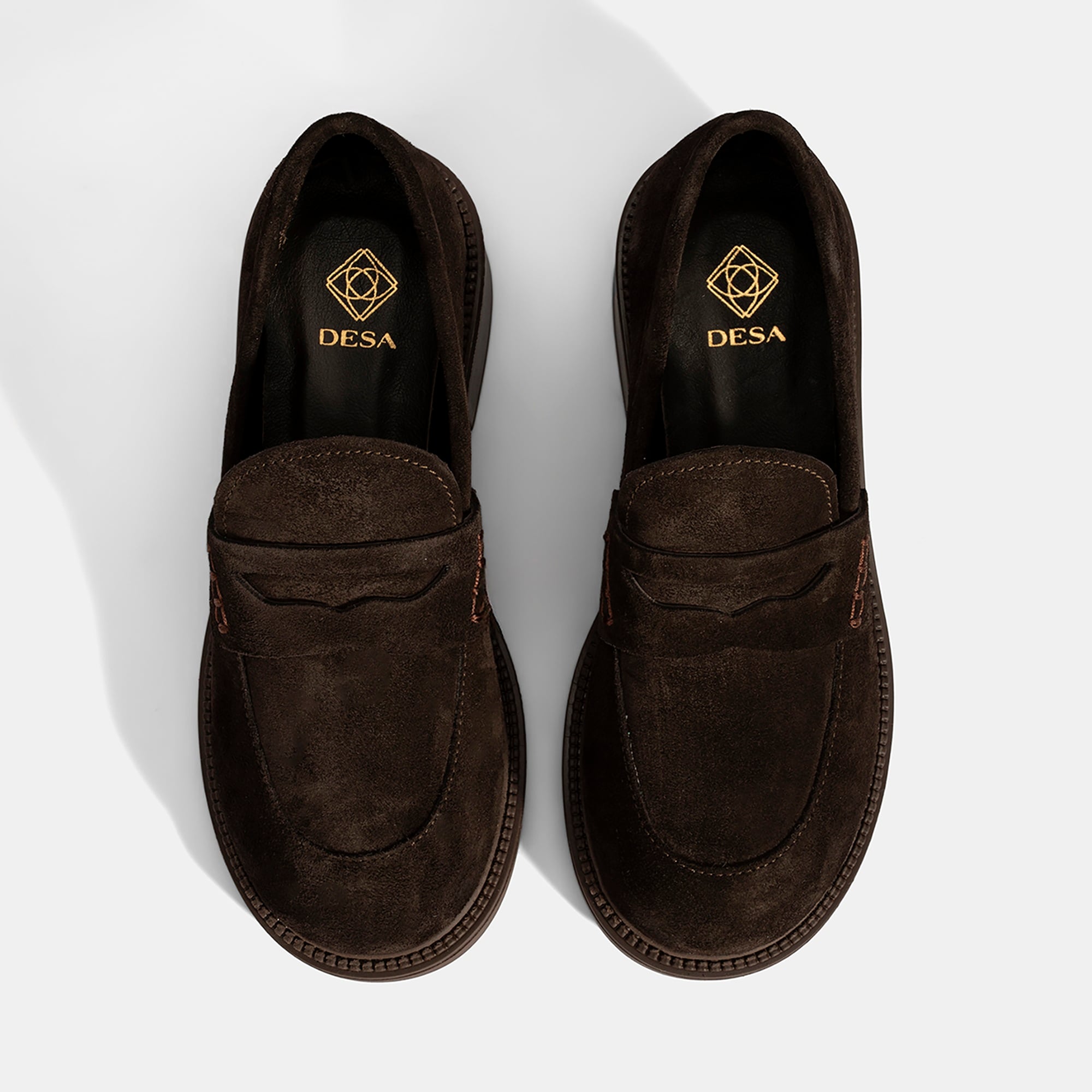 Kadın Kahve Topuklu Süet Loafer