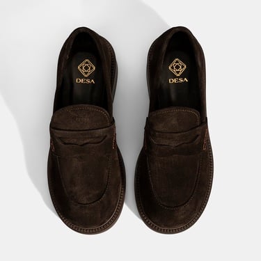  Kadın Kahve Topuklu Süet Loafer