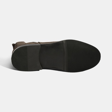  Kadın Vizon Lastik Detaylı Süet Deri Bot