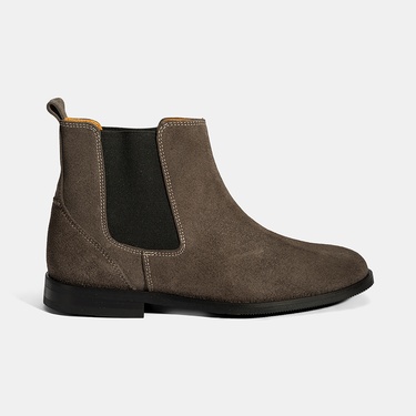  Kadın Vizon Lastik Detaylı Süet Deri Bot