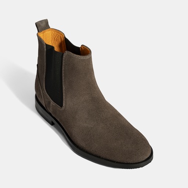  Kadın Vizon Lastik Detaylı Süet Deri Bot