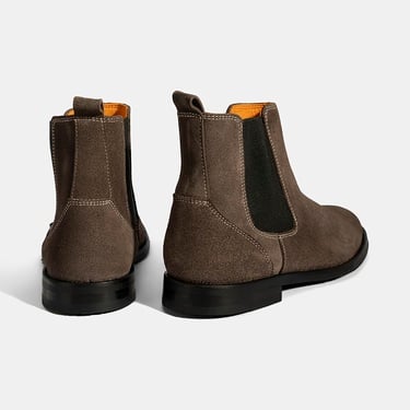  Kadın Vizon Lastik Detaylı Süet Deri Bot