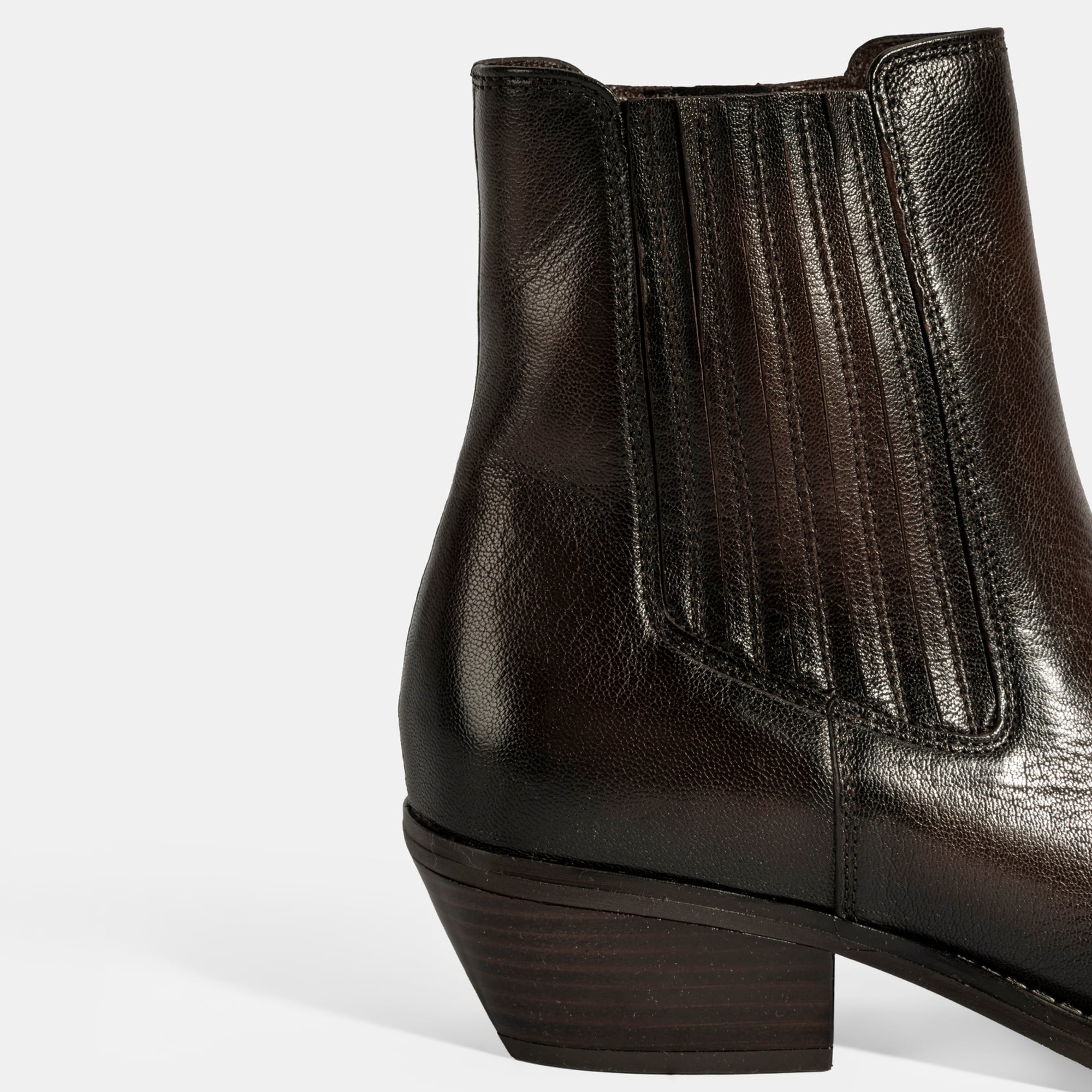 Kadın Kahve Topuklu Deri Bot