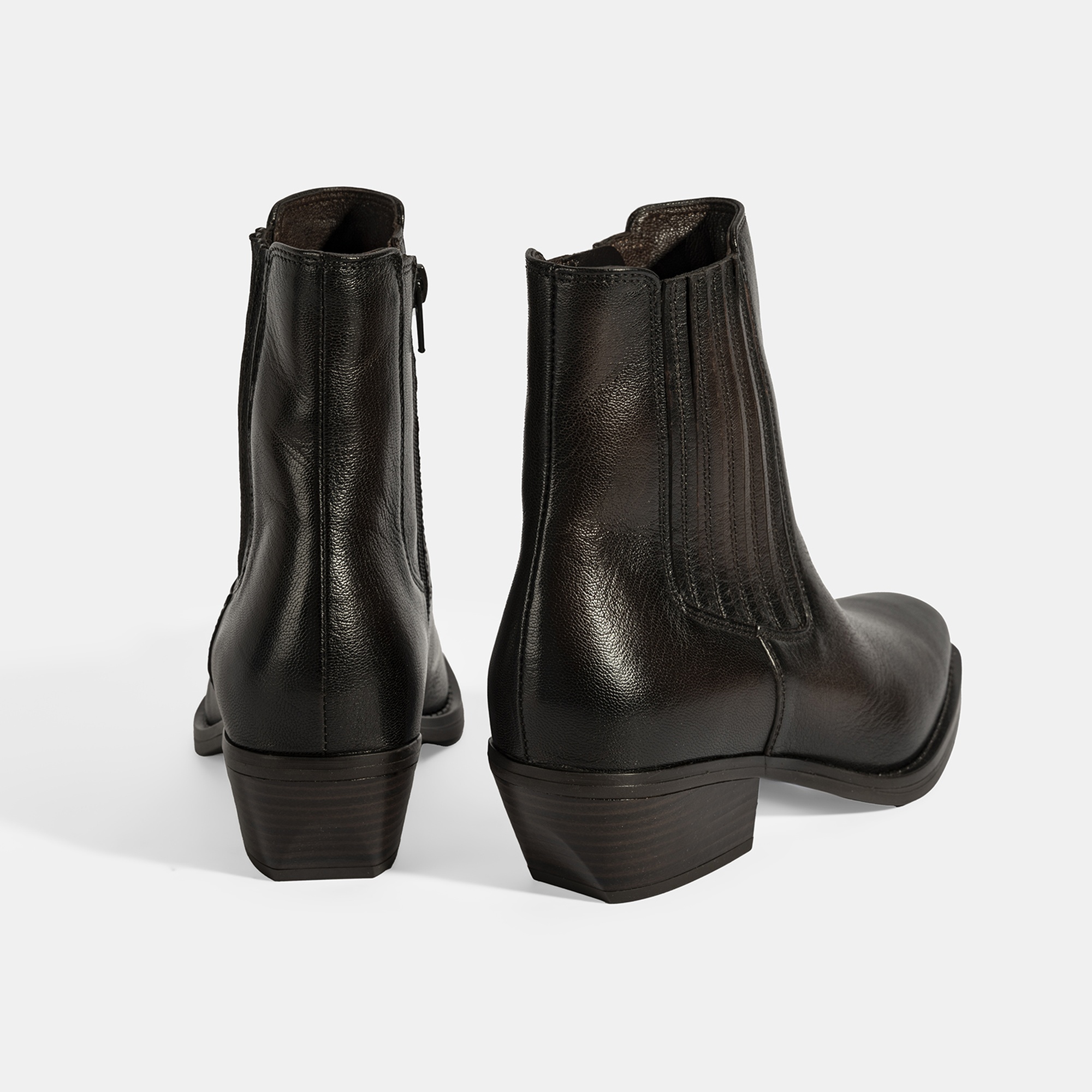 Kadın Kahve Topuklu Deri Bot