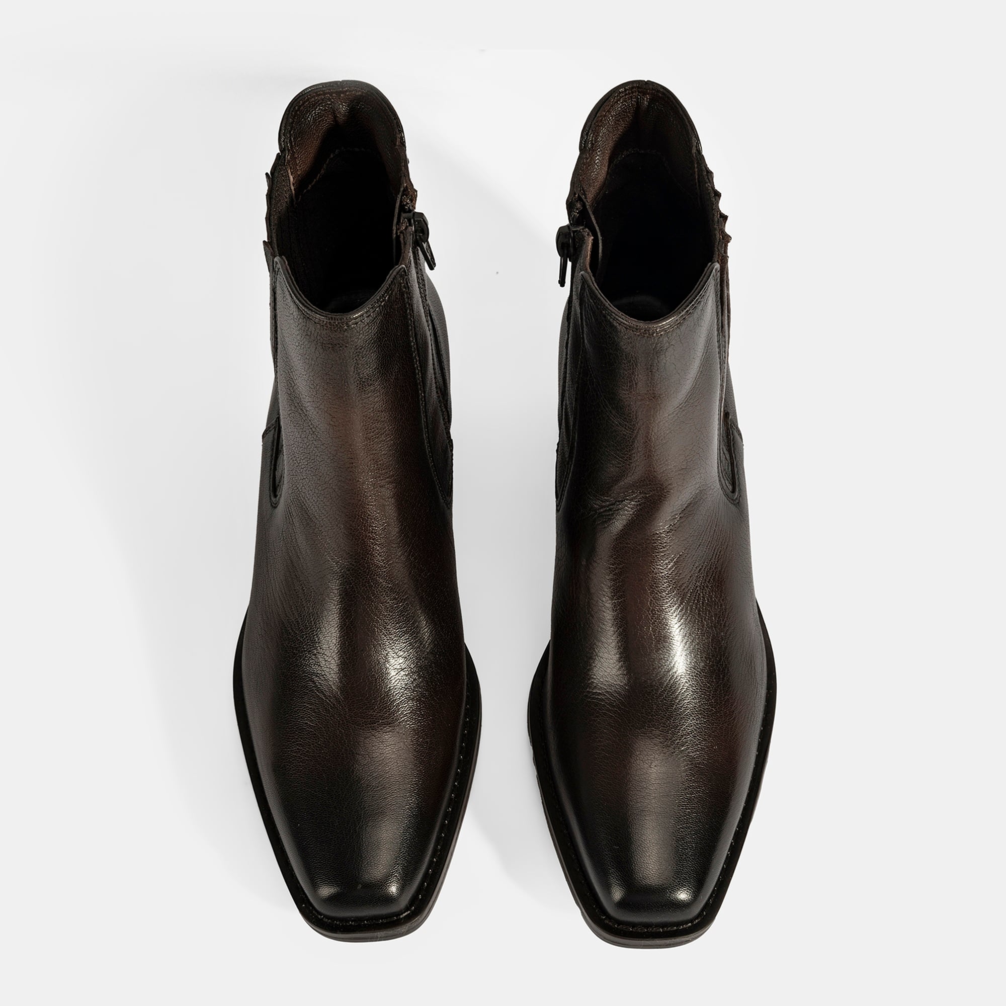 Kadın Kahve Topuklu Deri Bot